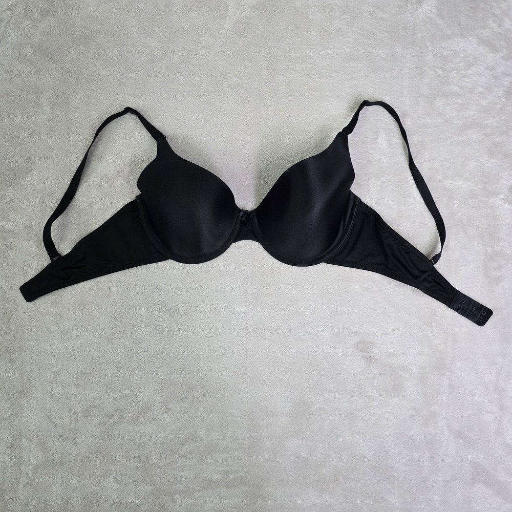 Classic Maidenform Womens Black Underwire T-Shirt Bra Size 36C Smooth Comfort
